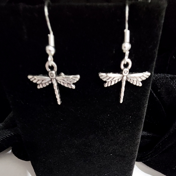 Silver Dragonfly Earring set F - Picture 6 of 6